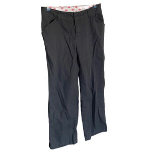 Dickies Black Twill Relaxed Fit  Cotton Spandex Casual Pants Women’s 4 R
